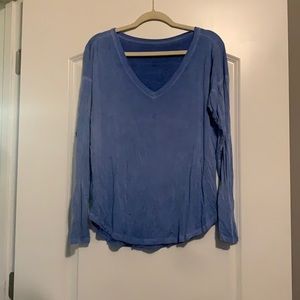 Large soft & sexy blue long sleeve